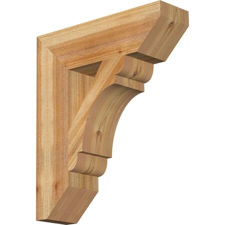 Ekena Millwork Olympic Slat Rough Sawn Bracket, Western Red Cedar, 6"W x 22"D x 26"H BKT06X22X26OLY06RWR